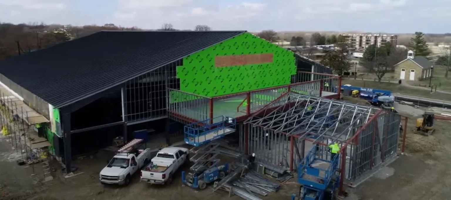 ESU Kossover Structural Steel – Aerial Progress 1