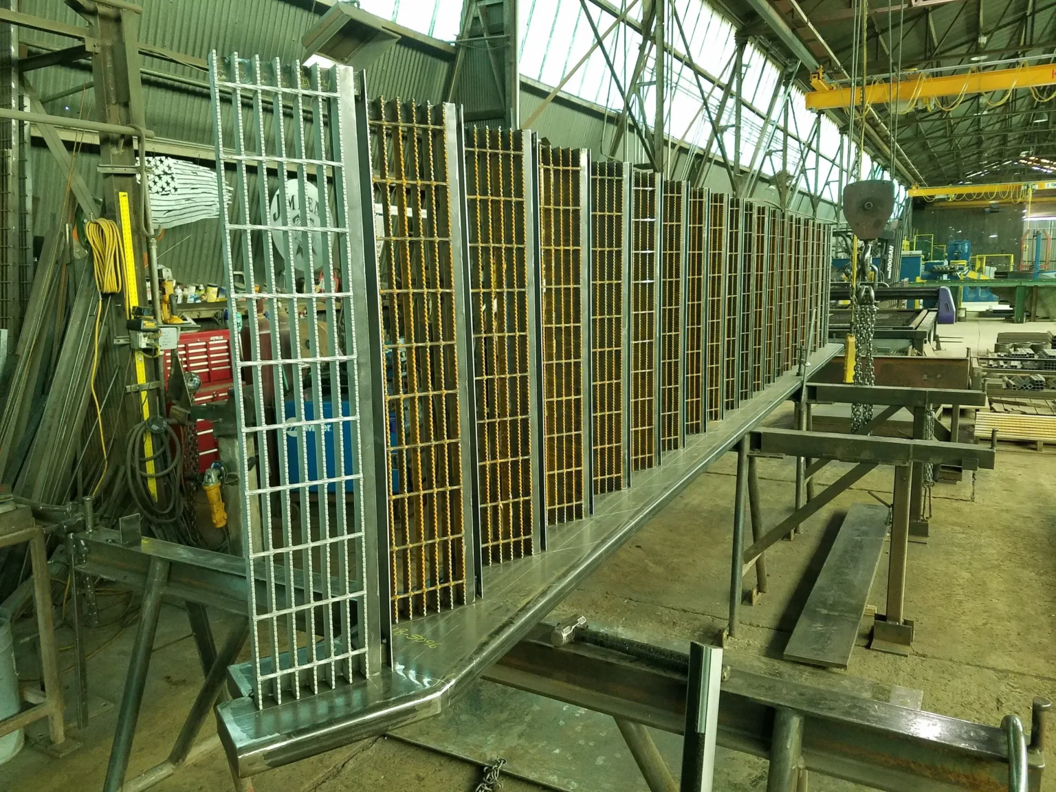 Fabricated Steel Stair Railing Sections