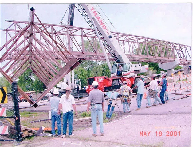 Historic Structural Steel Truss Erection