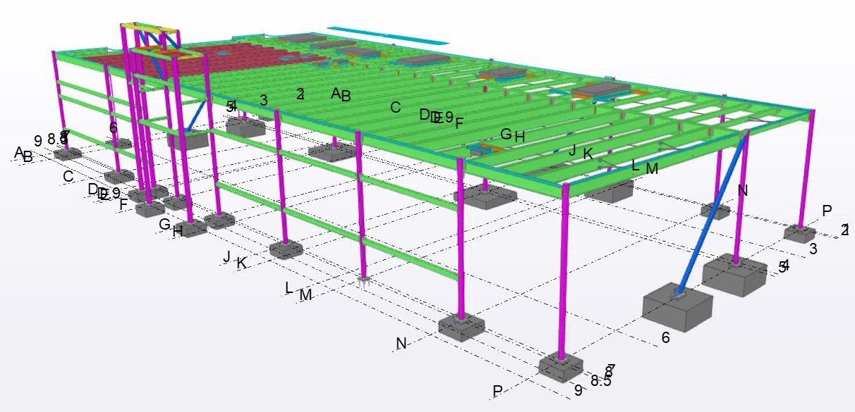 Kwik Shop Lawrence Structural Steel BIM Model