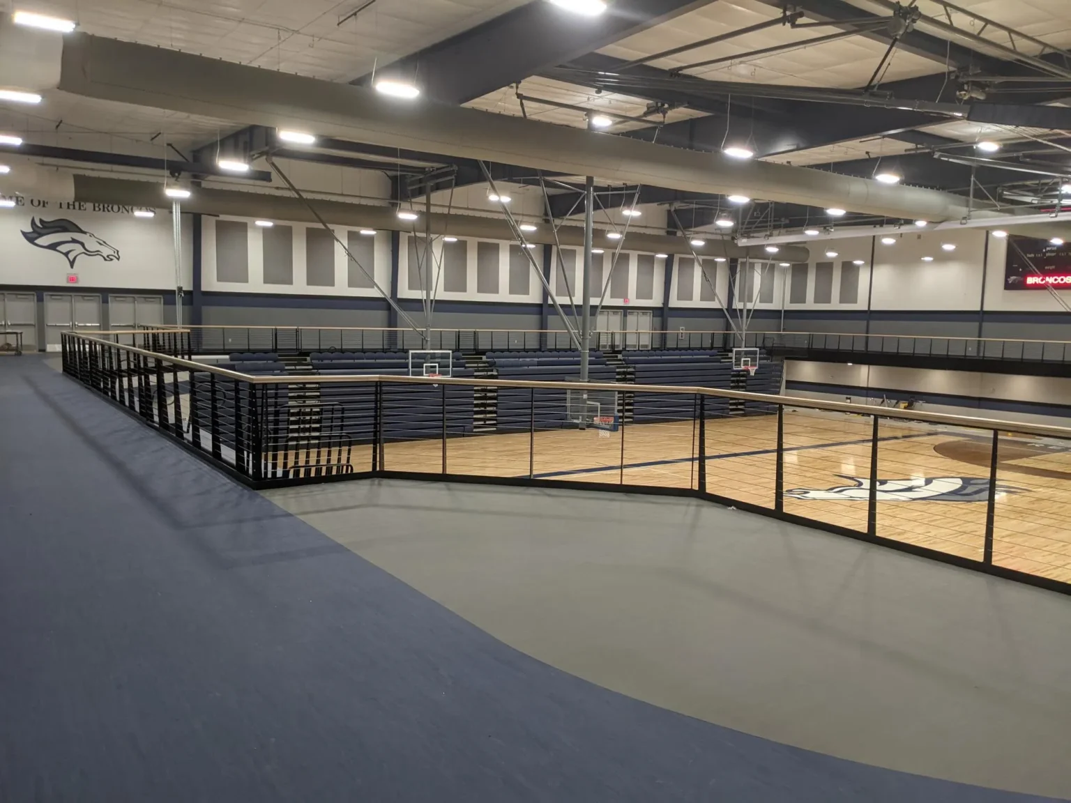 Remington High School Gymnasium Steel Railing – View 2